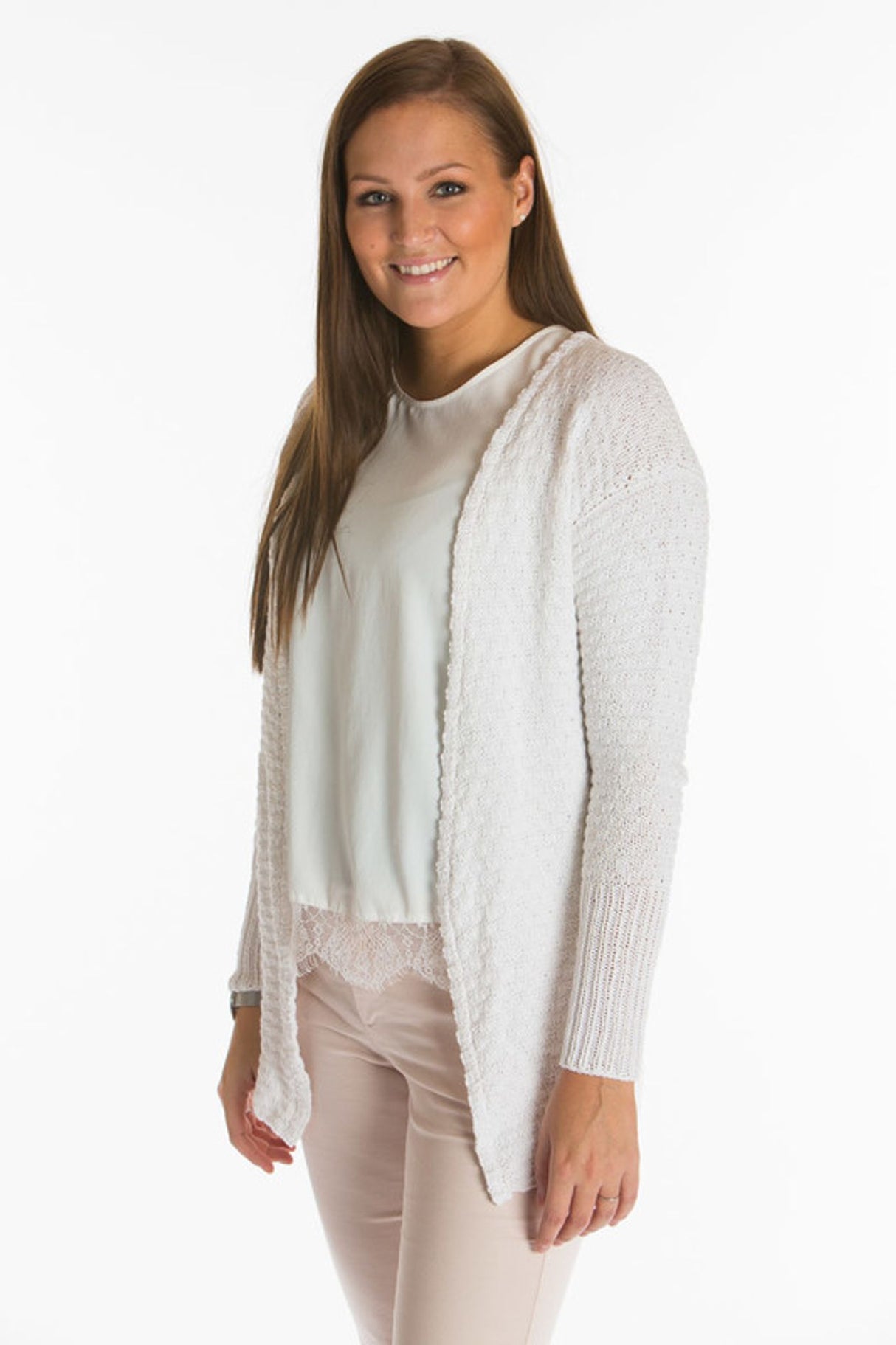 Lång Kofta med våffelmönster