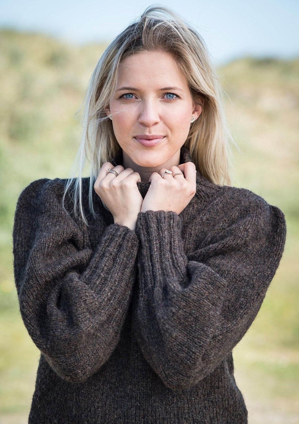 Damtröja med puffärmar