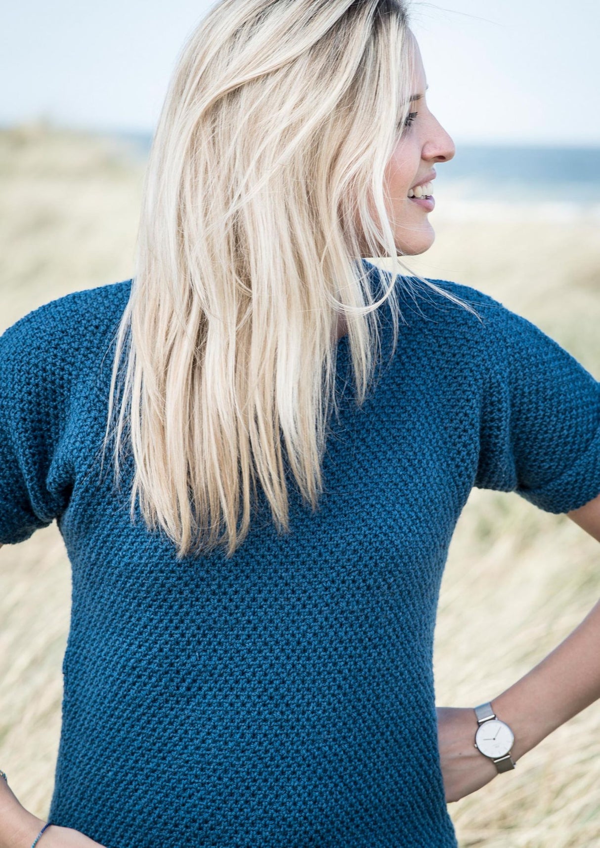 Kortärmad Top med mönster