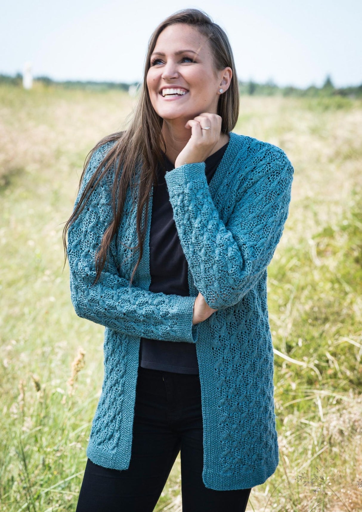 Cardigan med Hålmönster