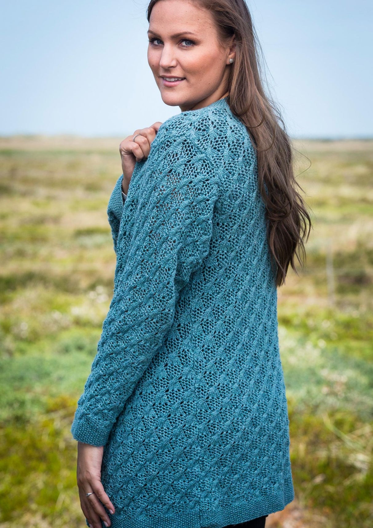 Cardigan med Hålmönster