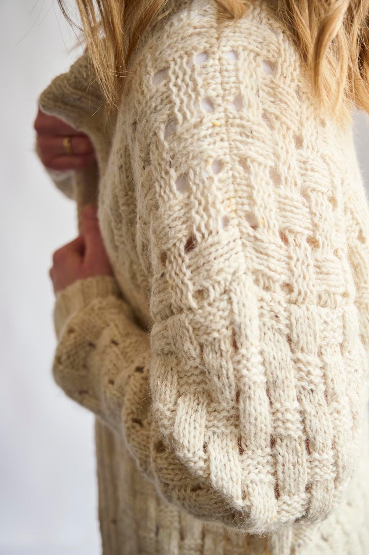 Cardigan med Flätmönster