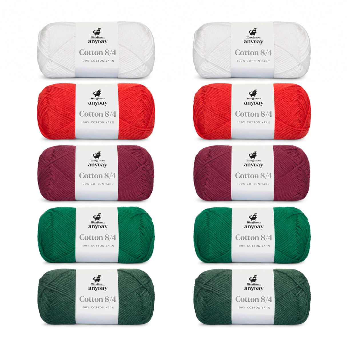 ANYDAY Cotton 8/4 Colorbag 10-pack