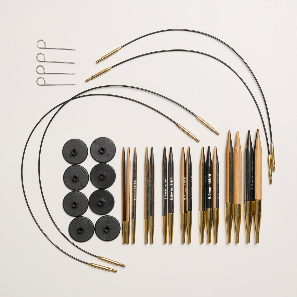 Create Black & White Utbytbara Rundstickor Set