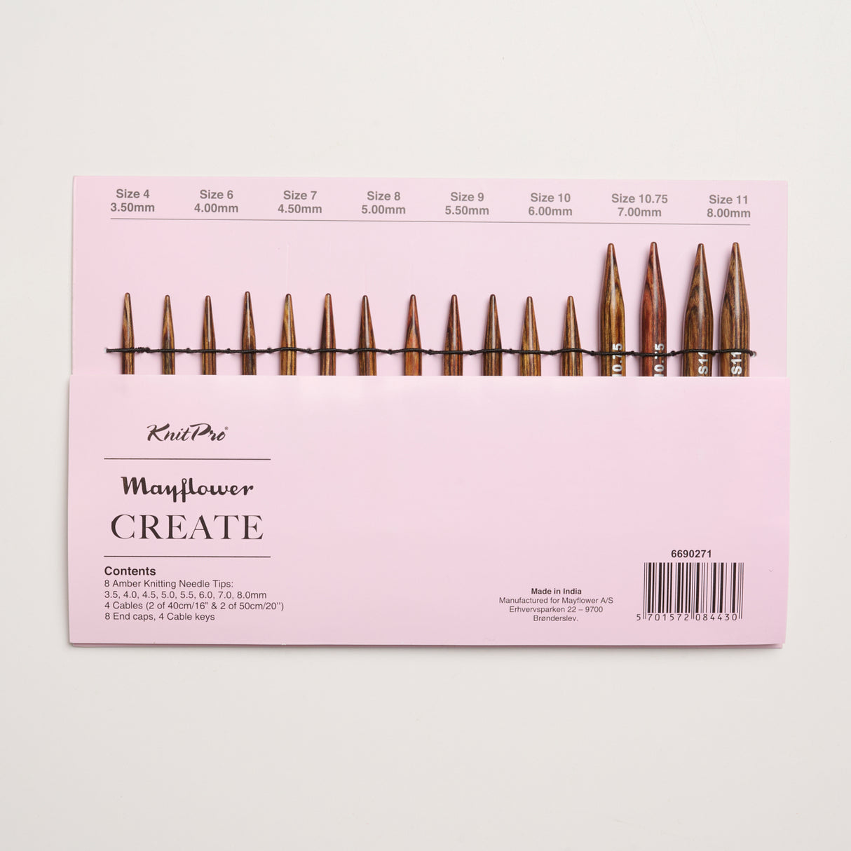 Mayflower Create Amber Utbytbara Rundstickor Set