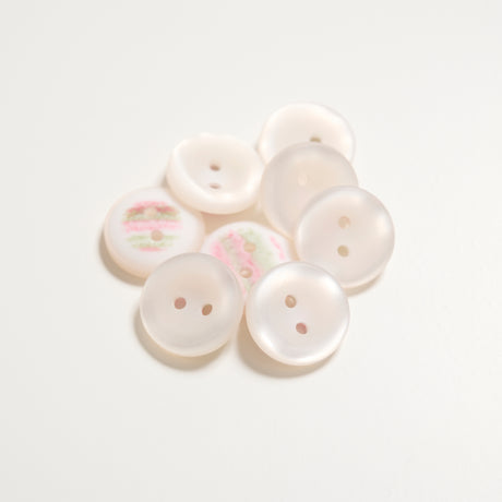 Mayflower Skapa knappar - 2 -Hål - Cream 18mm - 8 st/per påse