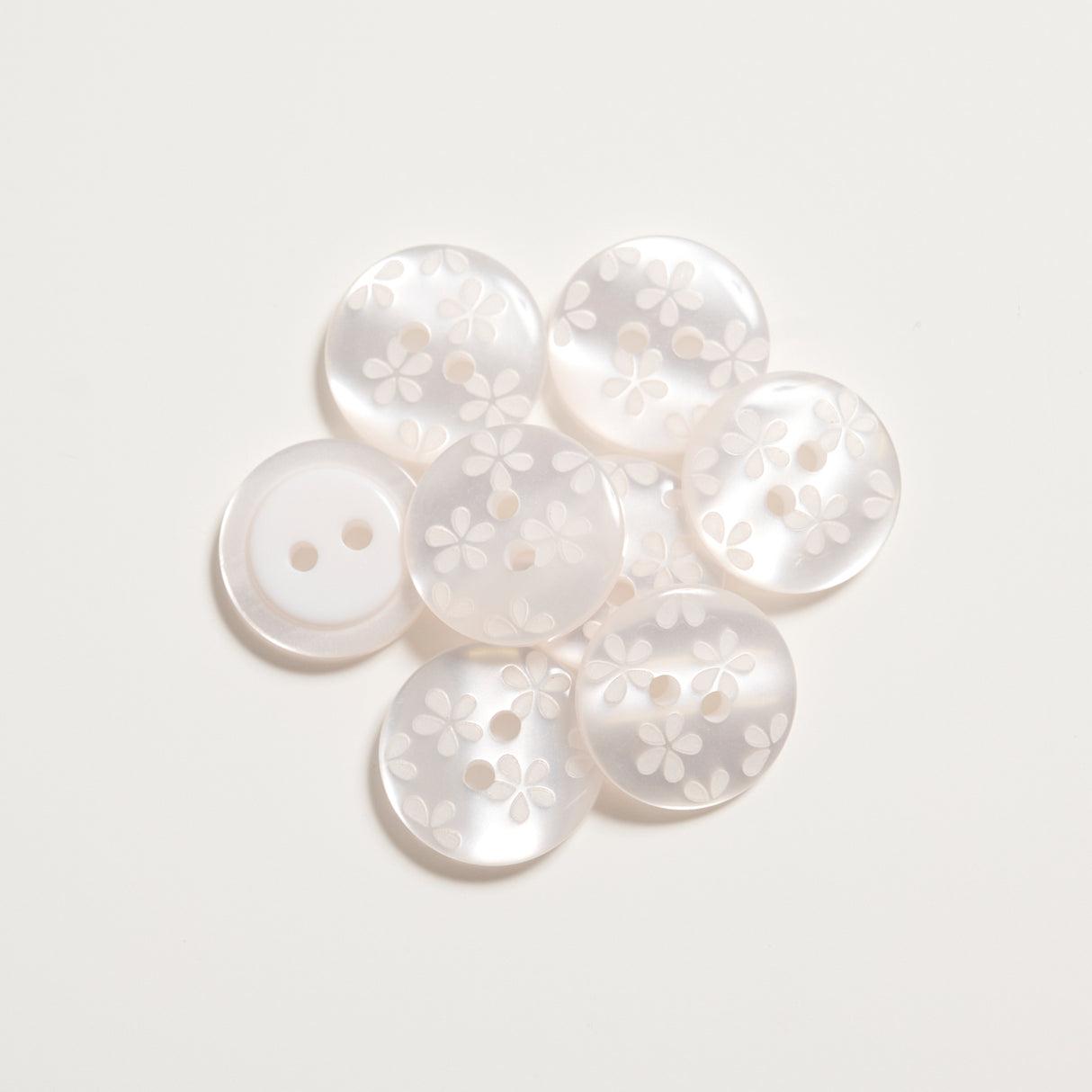 Mayflower Skapa knappar - 2 -hål med blomma