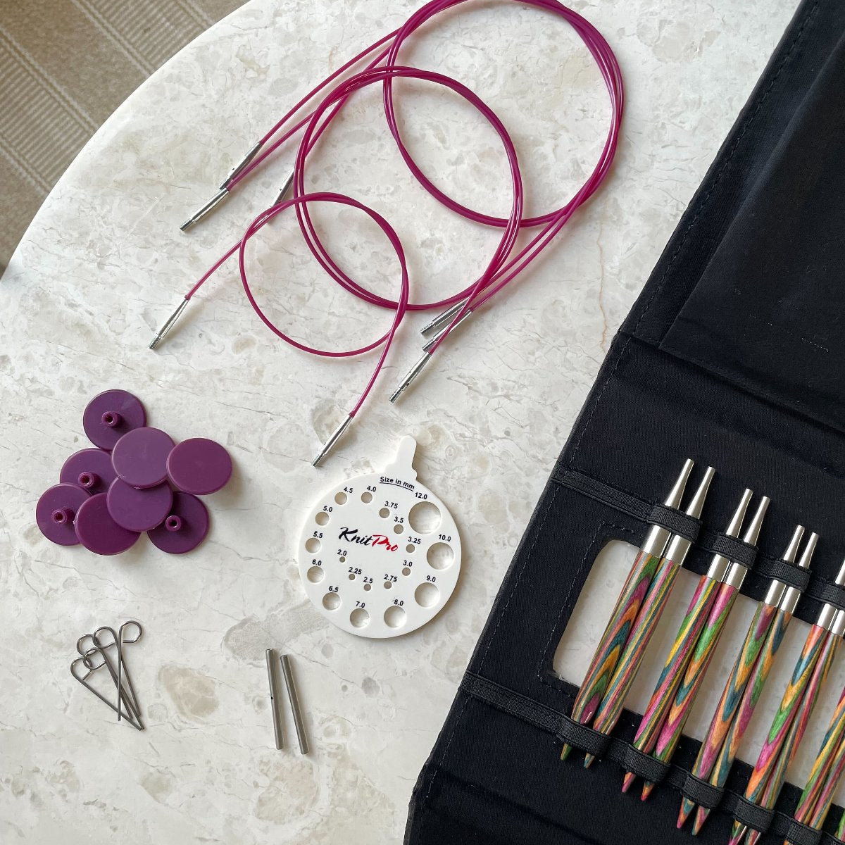 SYMFONIE Utbytbara Rundstickor Set Deluxe 3.5-8.00mm