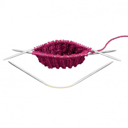 Addi Crasy Trio Flexibel Strumpsticka Metall | 2.50-3.50mm; 21cm; Kort