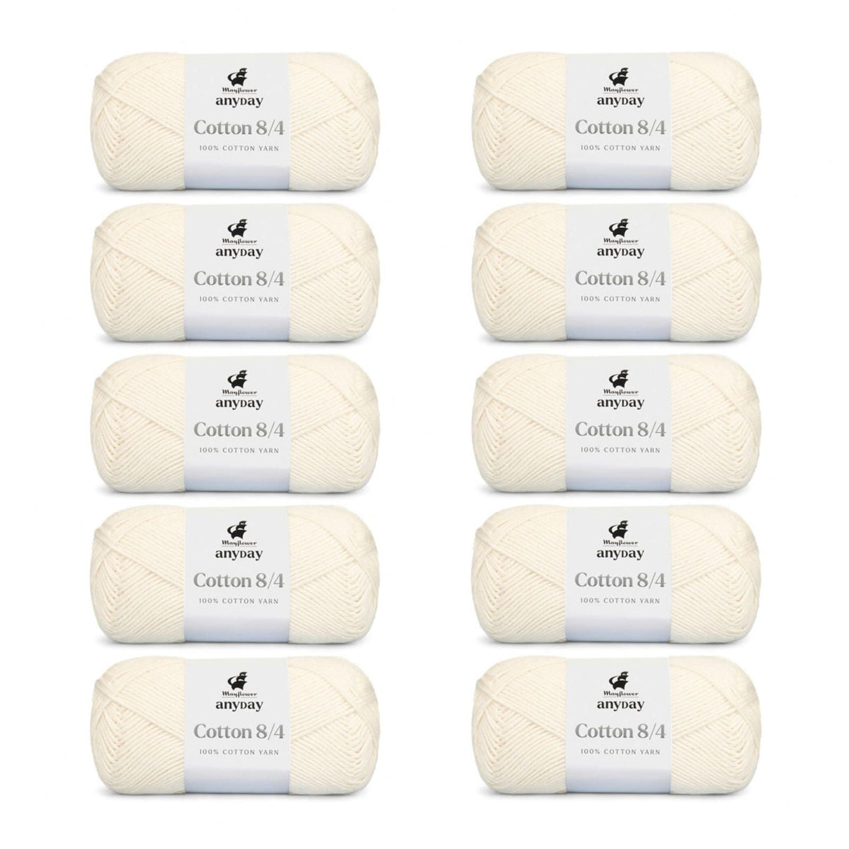 ANYDAY Cotton 8/4 10-pak