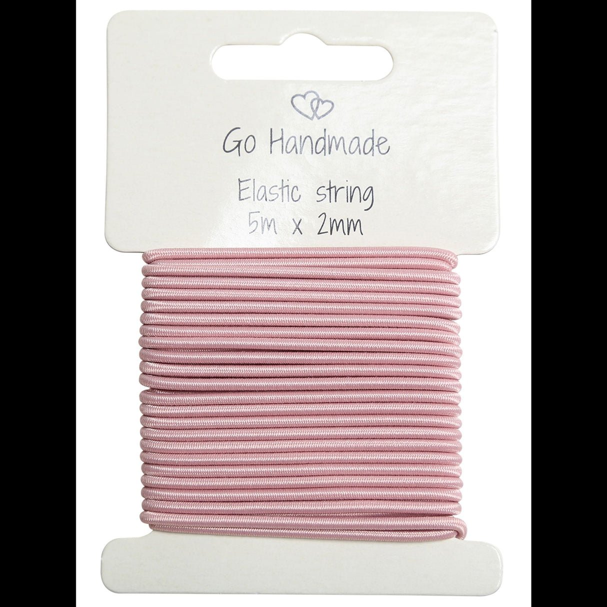 Go Handmade elastisk sladd 5m x 2 mm vintage ros