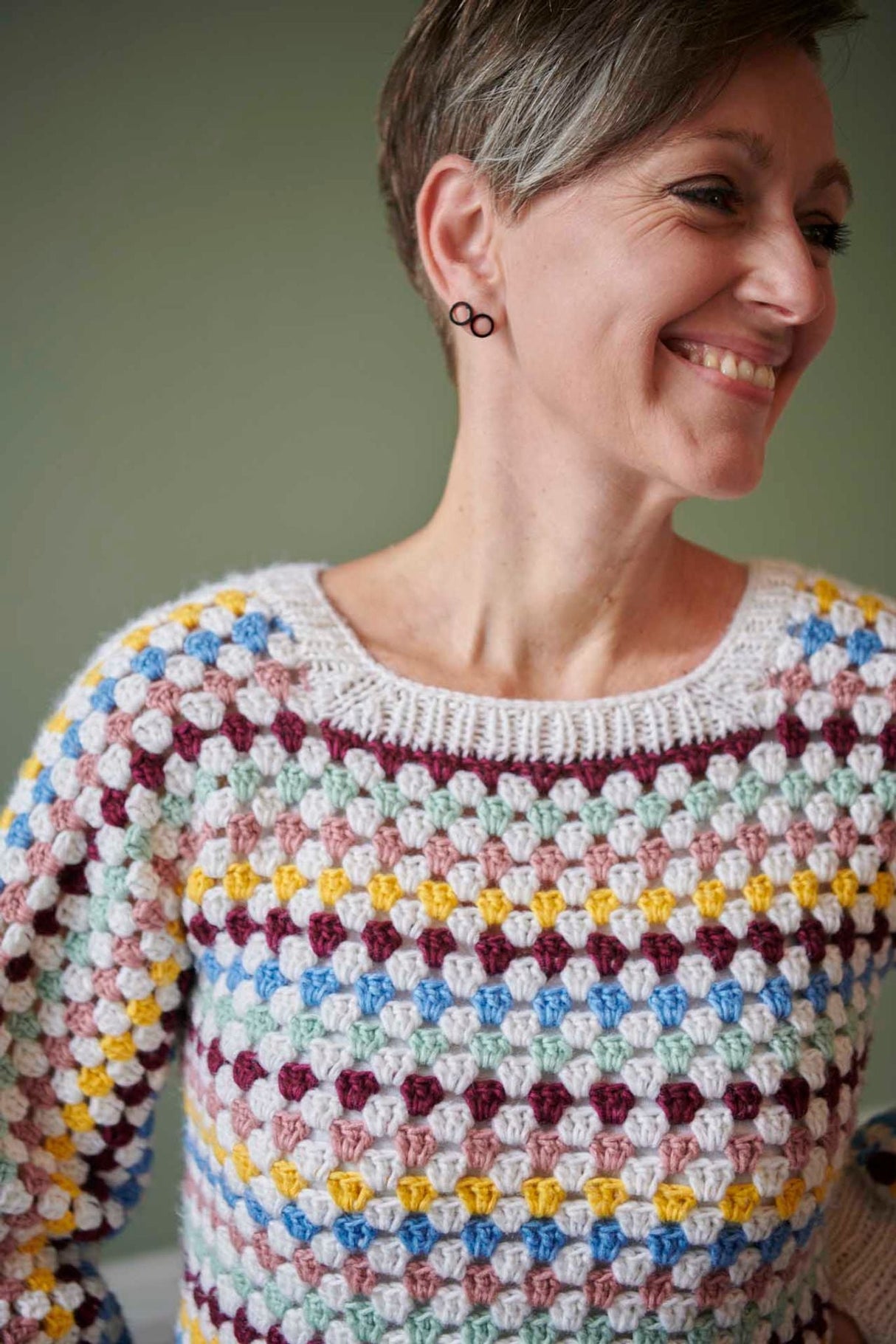 Frigga No.16 - Virkad Topp med ränder