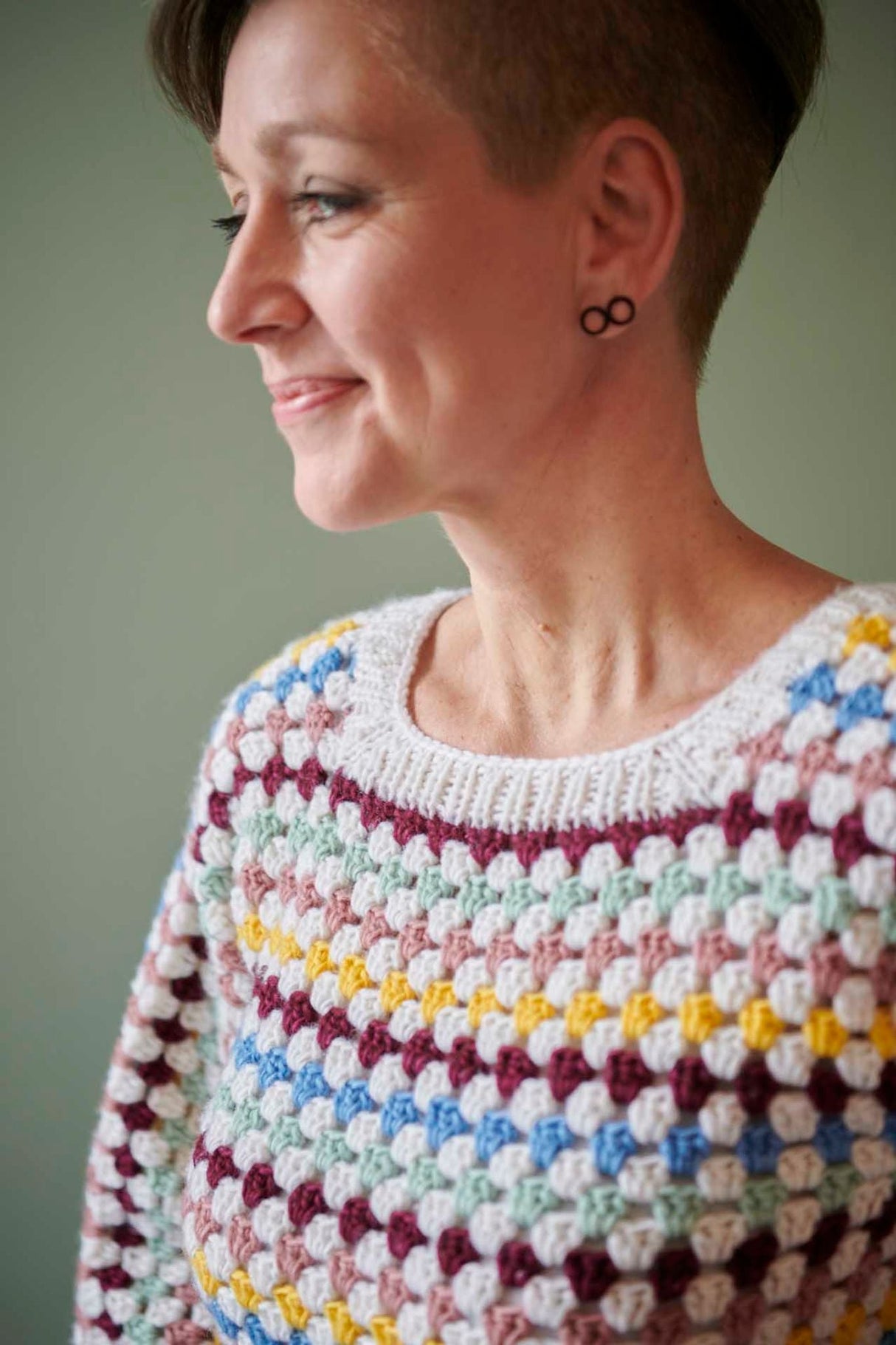 Frigga No.16 - Virkad Topp med ränder