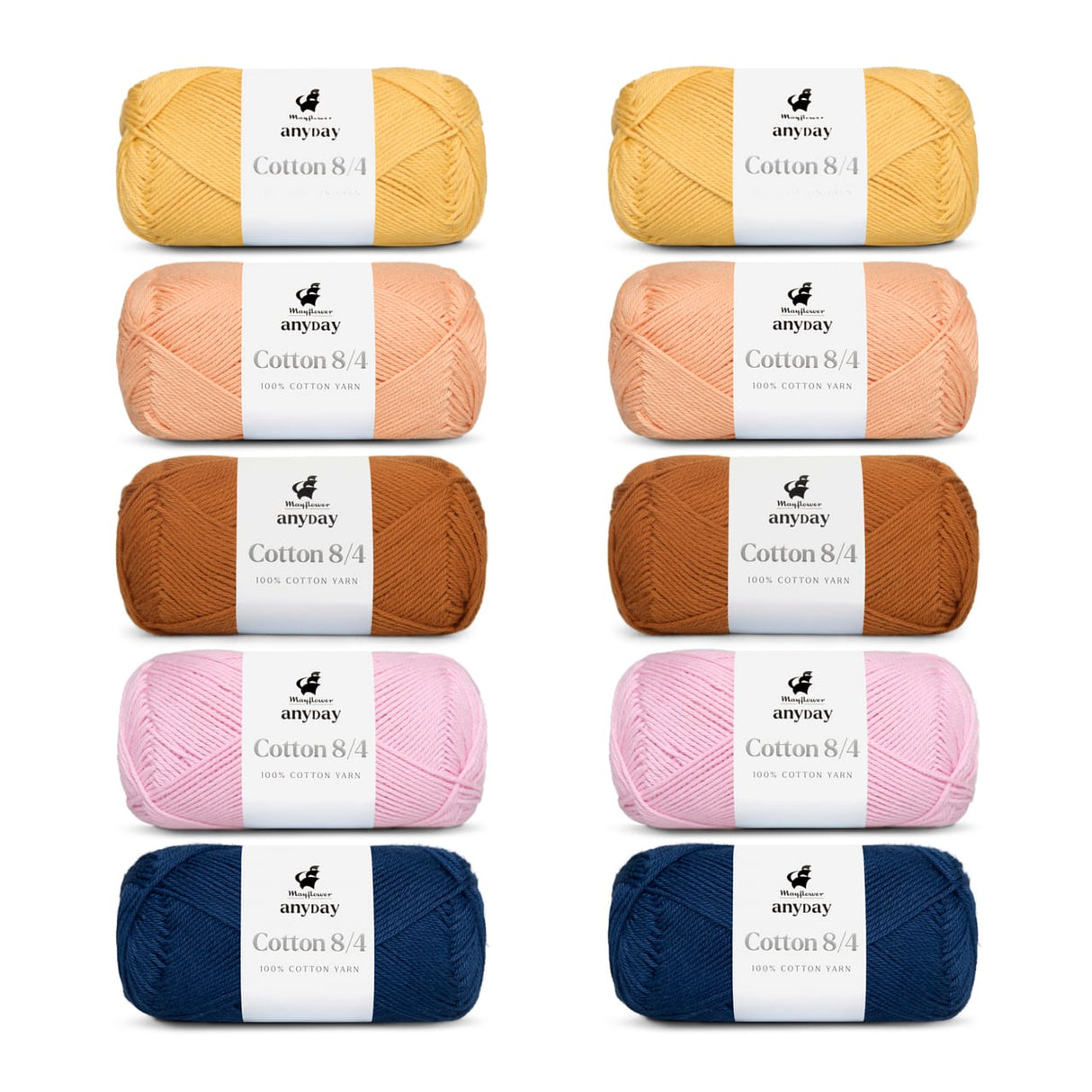 ANYDAY Cotton 8/4 Colorbag ​​10-pack