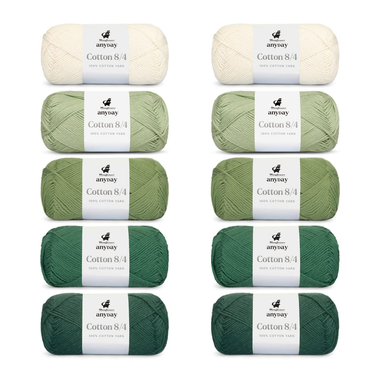 ANYDAY Cotton 8/4 Colorbag ​​10-pack