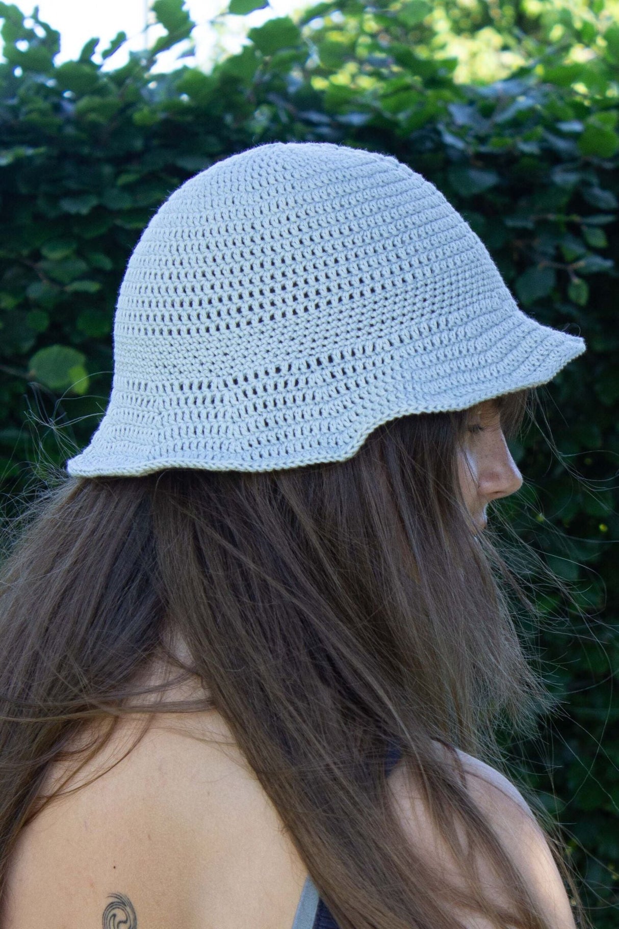Virkad Bucket Hat för Vuxna - Mönster