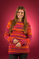 Damesweater med rund hals Easy Knit